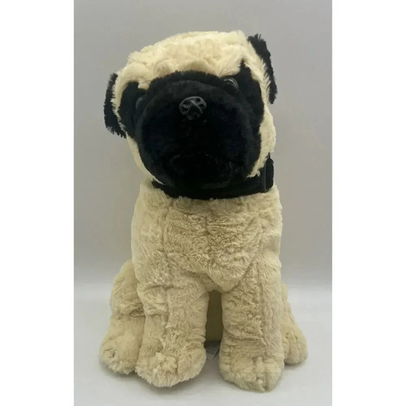 BJ Toy‎ Company Pug Dog 10.5 Inch Plush Soft Stuffed Animal 2009 - Picture 1 of 6